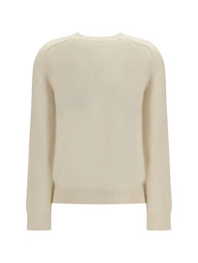 Burberry Cream Cashmere Cashmere Sweater In Neutral