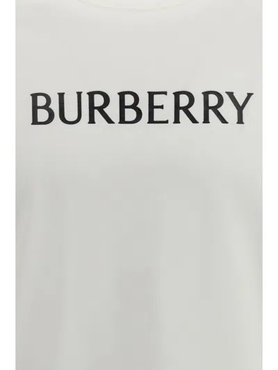 Burberry Cotton T Shirt Featuring Front Logo Print In White
