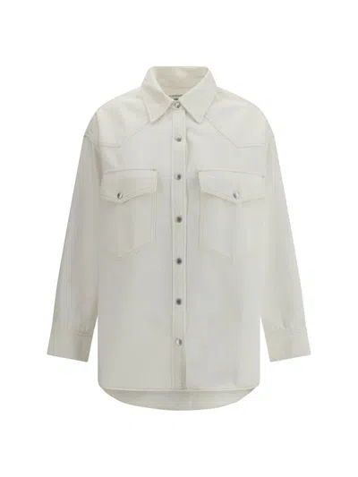 Agolde White Denim Shirt In White
