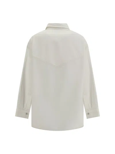 Agolde White Denim Shirt In White