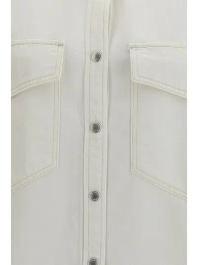 Agolde White Denim Shirt In White