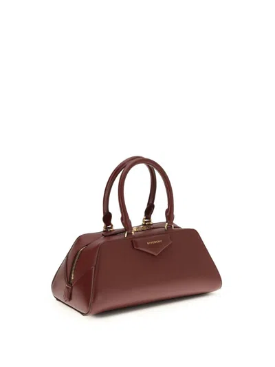 Givenchy Bordeaux Calf Leather Bos Taurus Handbag In Red