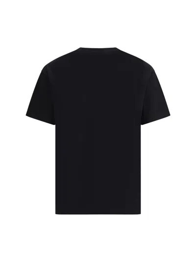 Givenchy Men Black Crewneck T-shirt With Maxi Logo Lettering On The Front In Cotton Man In Black