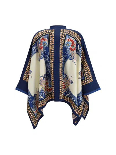 La Doublej Foulard Printed Silk Twill Shirt In Multi