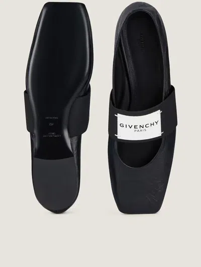 Givenchy Ballerina Shoes Flat Sole Square Toe In Black