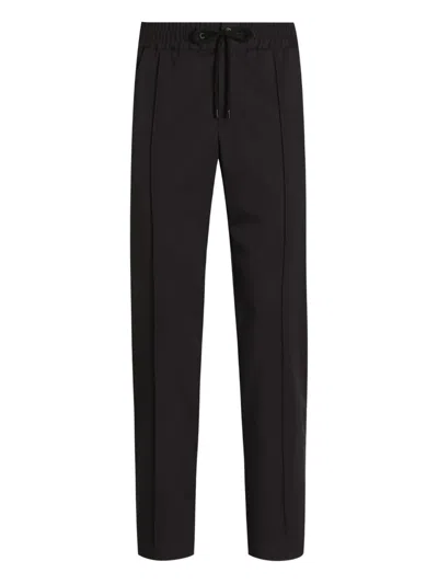 Dolce & Gabbana Straight Leg Trousers Crease Detailing Pockets In Gray