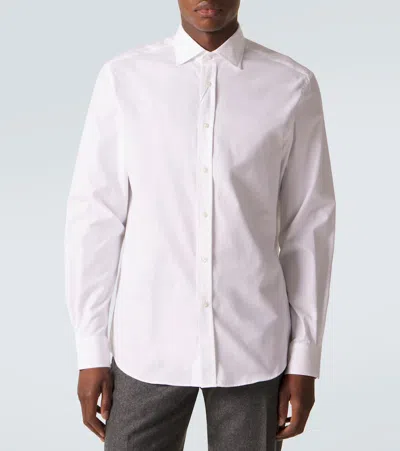 Ralph Lauren Cotton Poplin Shirt In White