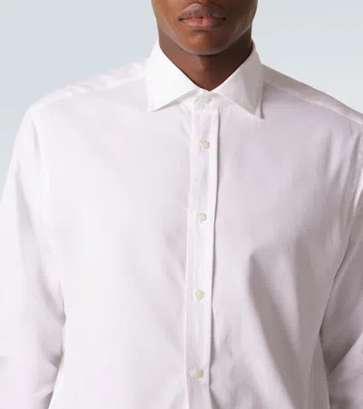 Ralph Lauren Cotton Poplin Shirt In White