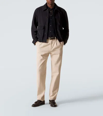 Ralph Lauren Chevron Cotton Polo Shirt In Black