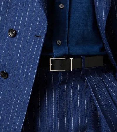 Tom Ford Logo-loop Leather Belt In Black