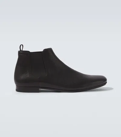 Prada Ankle Boots With Elastic Side Panels In Black