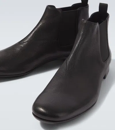 Prada Ankle Boots With Elastic Side Panels In Black