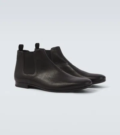 Prada Ankle Boots With Elastic Side Panels In Black
