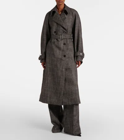 Joseph Laurin Double-breasted Virgin Wool Coat In Gray
