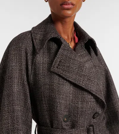 Joseph Laurin Double-breasted Virgin Wool Coat In Gray