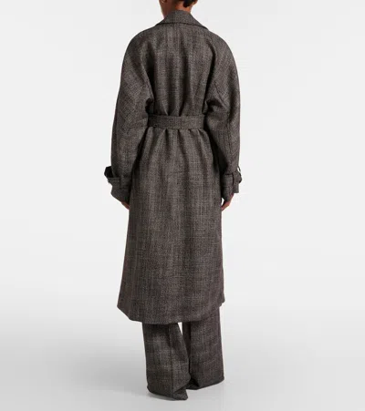 Joseph Laurin Double-breasted Virgin Wool Coat In Gray