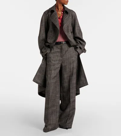 Joseph Laurin Double-breasted Virgin Wool Coat In Gray
