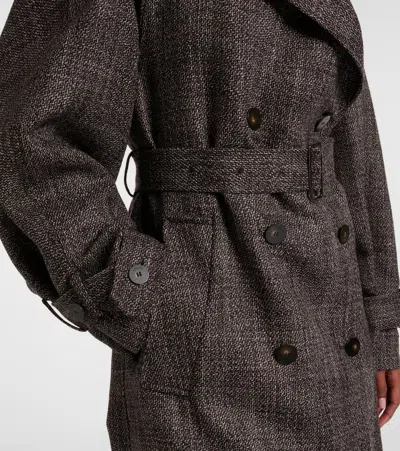 Joseph Laurin Double-breasted Virgin Wool Coat In Gray