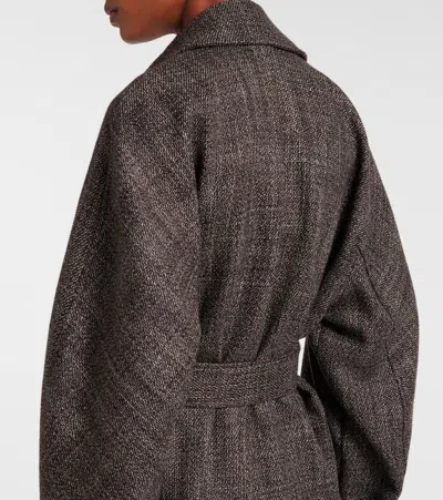Joseph Laurin Double-breasted Virgin Wool Coat In Gray