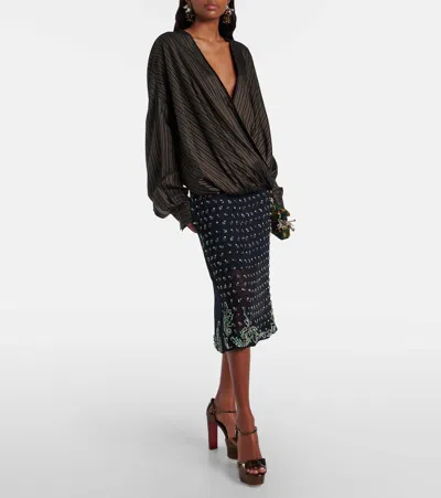 Christian Louboutin Sandaloo 130 Leather Platform Sandals In Brown