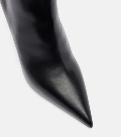 Christian Louboutin Women Miss Z Booty Leather Ankle Boots In Black