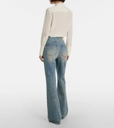 Alexander Mcqueen High-rise Wide-leg Jeans In Blue