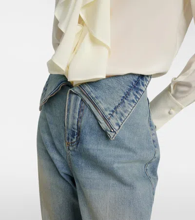 Alexander Mcqueen High-rise Wide-leg Jeans In Blue