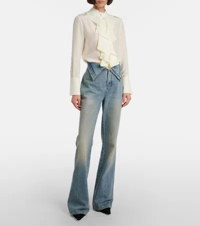 Alexander Mcqueen High-rise Wide-leg Jeans In Blue