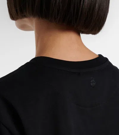 Alexander Mcqueen Cotton Lace T-shirt In Black