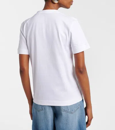 Jacquemus Logo Cotton Jersey T-shirt In White
