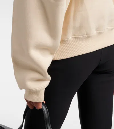 Jacquemus Logo Cotton Jersey Sweatshirt In Brown