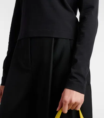 Jacquemus Logo Cotton Jersey T-shirt In Black