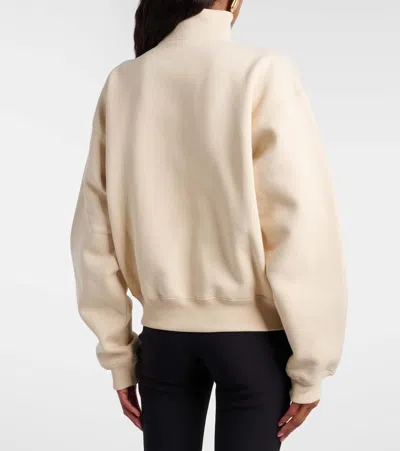 Jacquemus Logo Cotton Jersey Sweatshirt In Brown