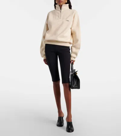 Jacquemus Logo Cotton Jersey Sweatshirt In Brown