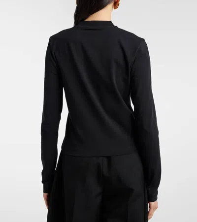 Jacquemus Logo Cotton Jersey T-shirt In Black