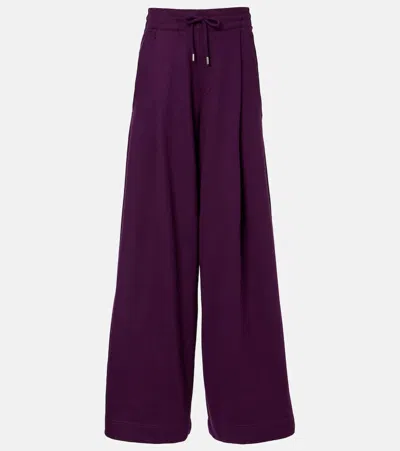 Dries Van Noten Cotton Jersey Sweatpants In Purple