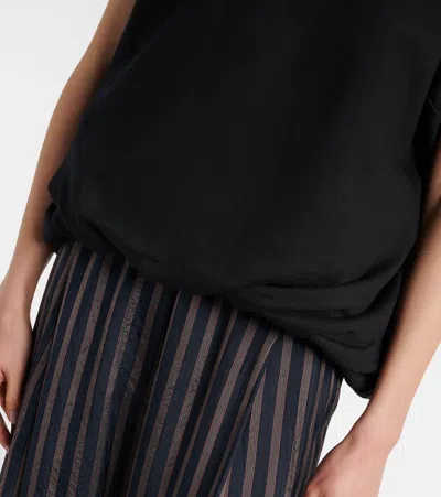 Dries Van Noten Cocoon Cotton Jersey Sweatshirt In Black