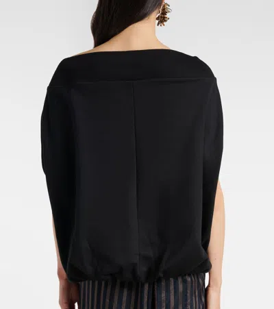 Dries Van Noten Cocoon Cotton Jersey Sweatshirt In Black
