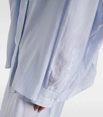 Dries Van Noten Striped Oversized Shirt In Blue