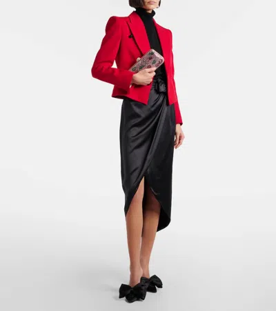 Valentino Garavani  Garavani Carry Secrets Minaudiere With Cherryfic Rhinestone Motif Woman In Pink