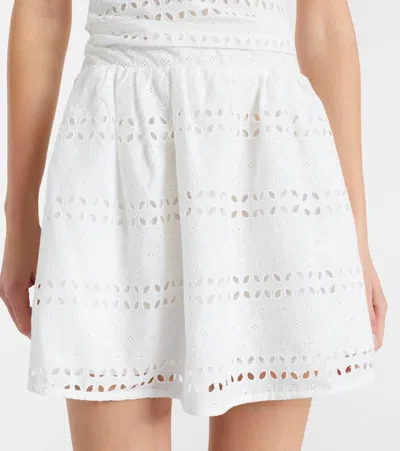 Faithfull Roja Broderie Anglaise Minidress In White