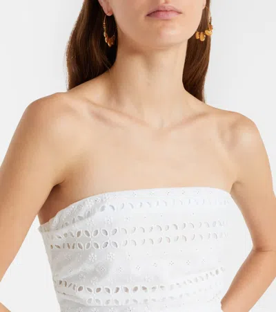 Faithfull Roja Broderie Anglaise Minidress In White