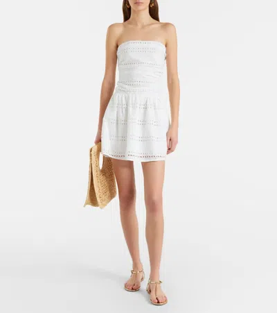 Faithfull Roja Broderie Anglaise Minidress In White