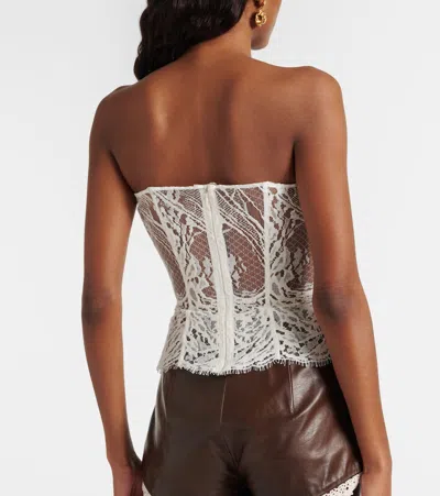 Magda Butrym Cotton-blend Lace Top In Neutral