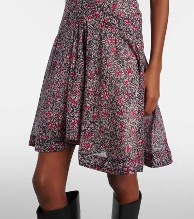 Isabel Marant Étoile Danielle Floral Cotton Voile Minidress In Brown