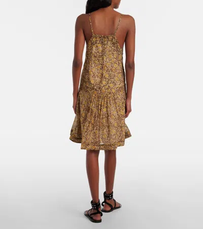 Isabel Marant Étoile Danielle Floral Cotton Voile Minidress In Brown