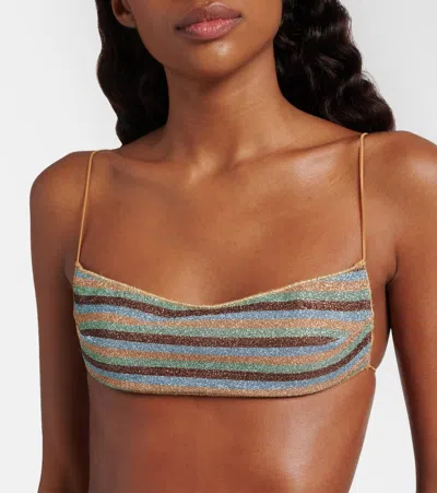 Oseree Oséree Lumière Striped Bikini In Multi