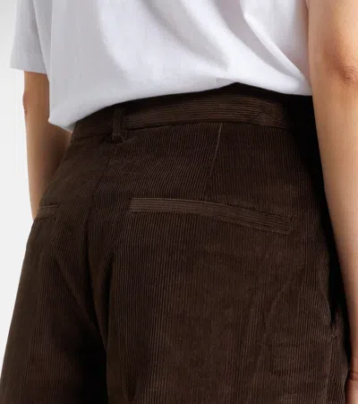 Totême Cotton Corduroy Wide-leg Pants In Brown