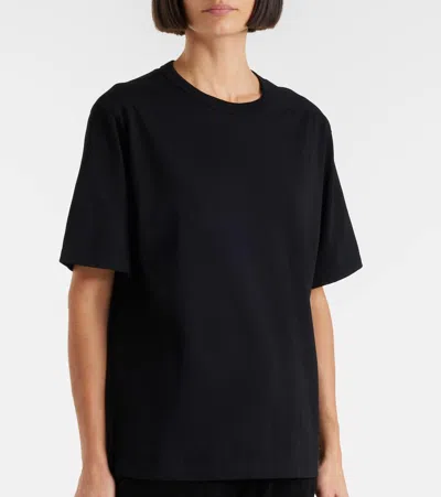 Rick Owens Brad Cotton Jersey T-shirt In Blue