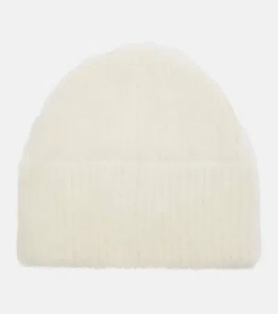 Totême Ribbed-knit Wool-blend Beanie In Neutral